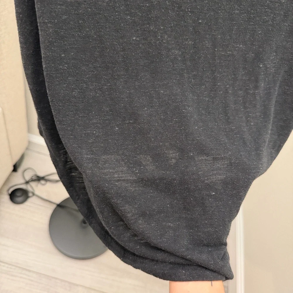 ADIDAS LOGO TANK Heathered Black Medium Gym Activewear - Picture 4 of 5
